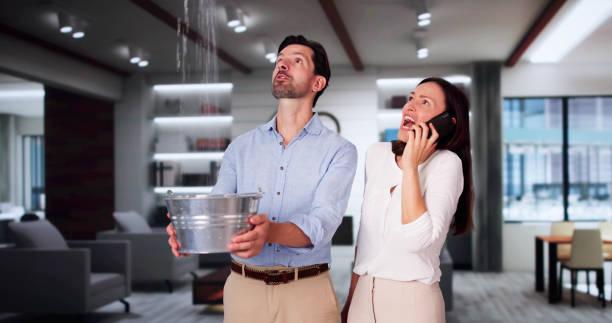 Water damage restoration process in TX